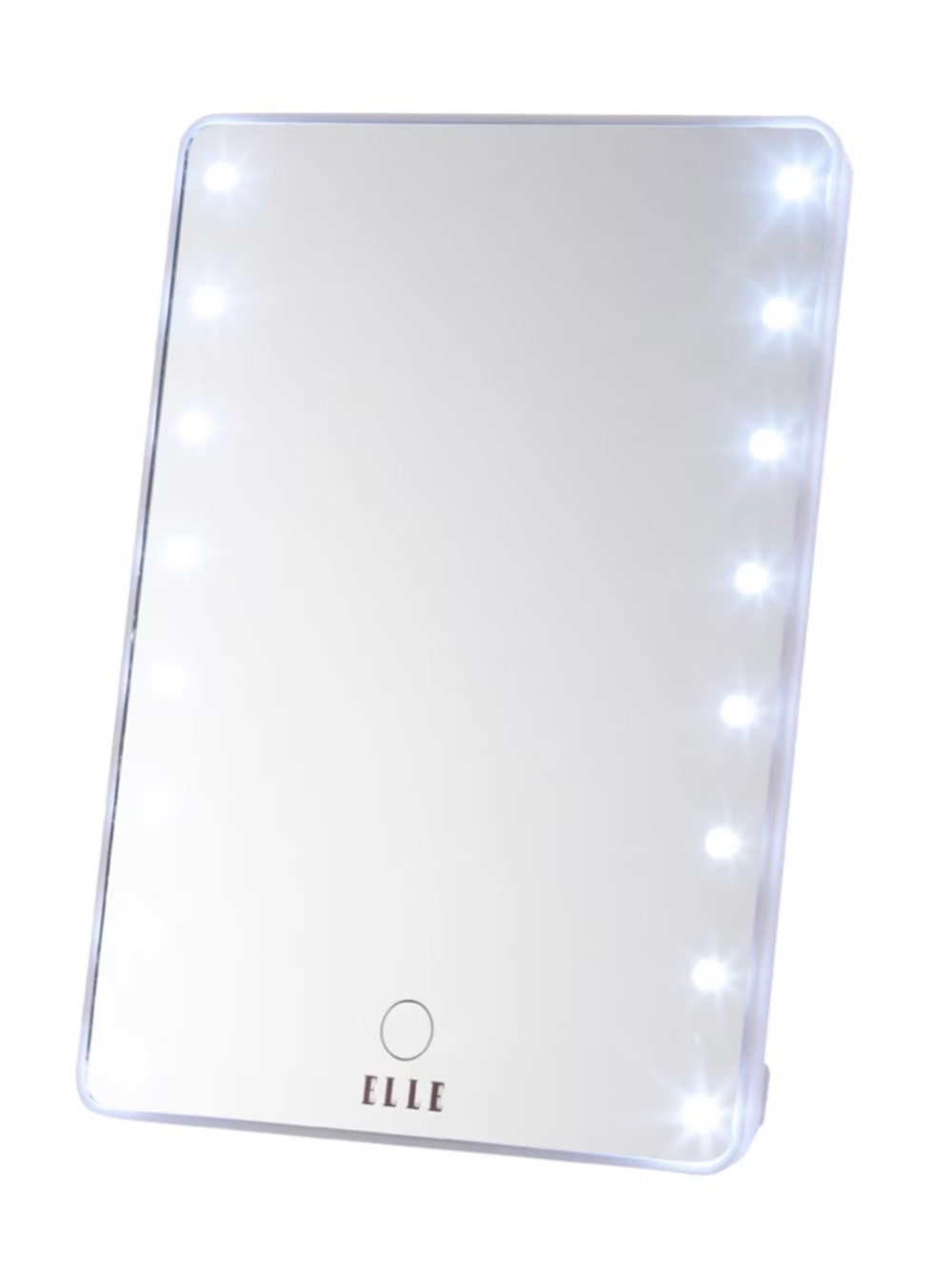 Elle LED Portable Vanity Mirror - White and Gold Accents